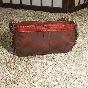 Maroon Coach mini purse